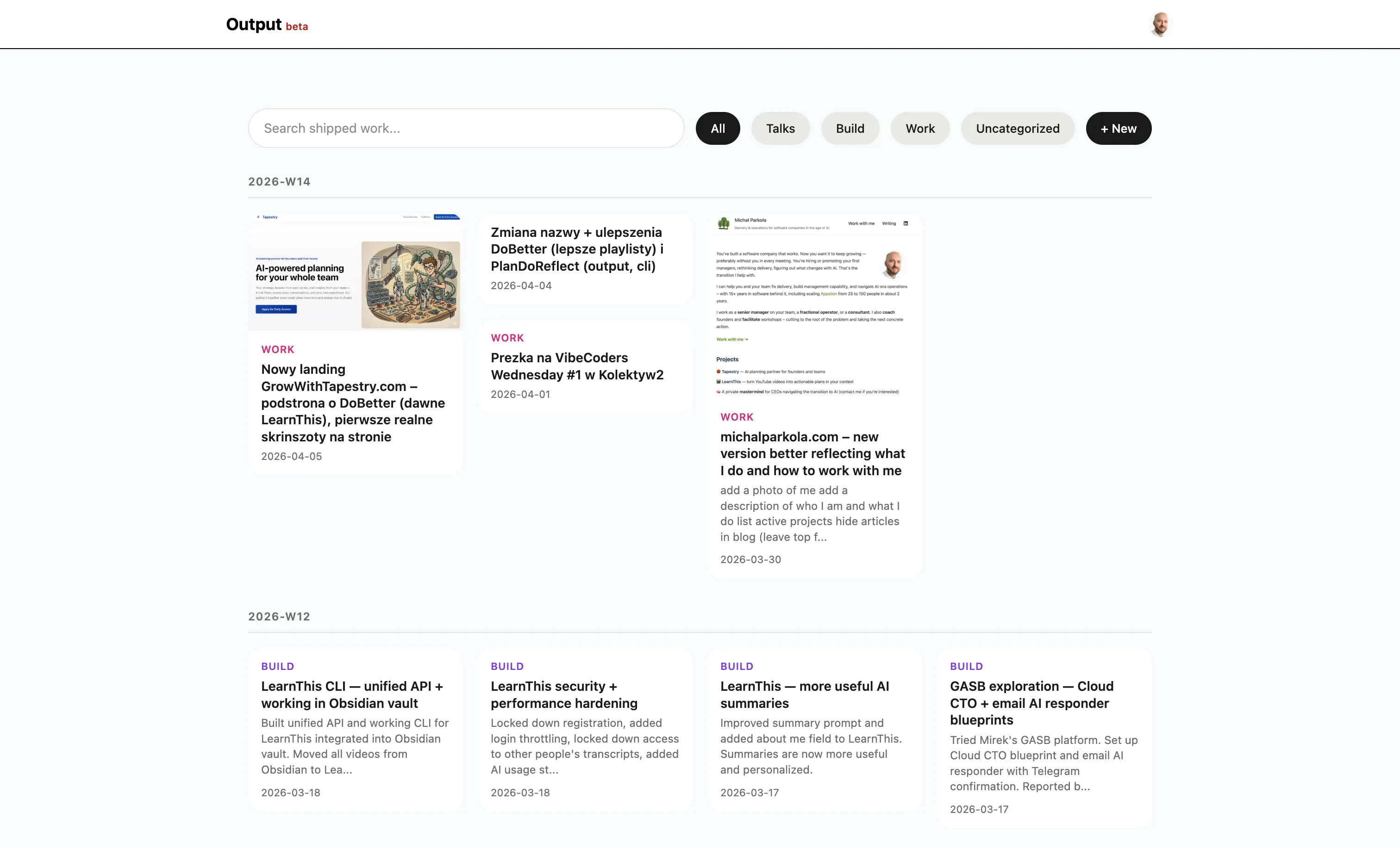 Show Your Work output review interface